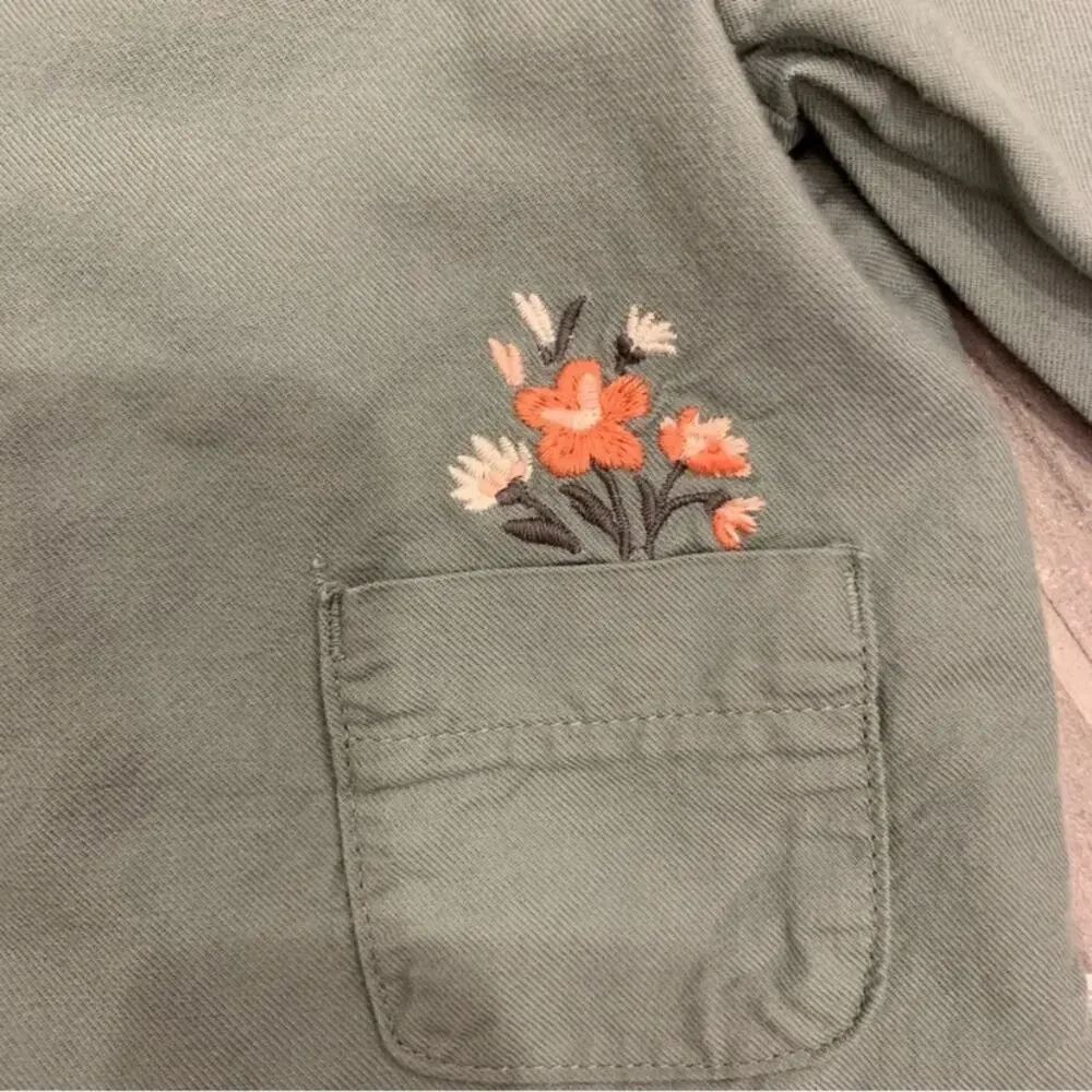 Baby b’Gosh Sage Green Button Down Light Jacket